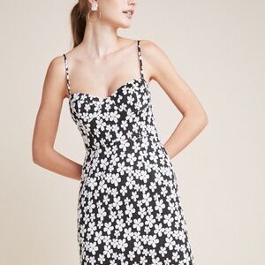 Anthropologie Hutch Daisy Midi Black and White Floral Dress